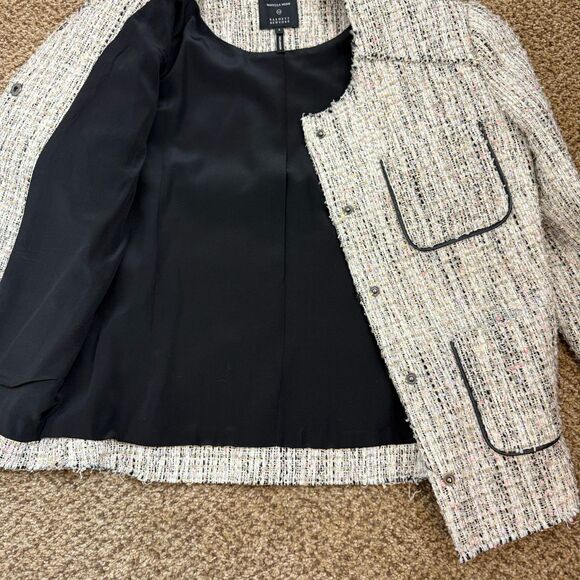 Marissa Webb Barney’s New York Tweed Snap Button Blazer Jacket Women’s 8 Career - Picture 13 of 15